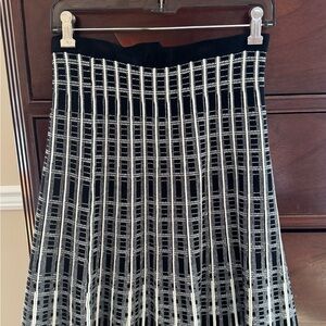 Grace Elements Monochrome Checkered A-Line Skirt